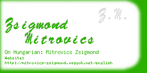 zsigmond mitrovics business card